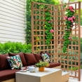 thumbnail image 7 of All Things Cedar TS33-2 2-Piece Cedar Outdoor Dual Trellis Panel Set Wood - 66L x 2W x 84H, 7 of 7