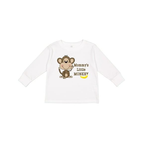 Inktastic Mommy's Little Monkey Boys or Girls Long Sleeve Toddler T-Shirt