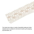 thumbnail image 4 of Lace Ribbon 1.57" x 10yards Beige Hollow Cotton Lace for Fabric Wedding Decoration Gift Wrap, 4 of 6
