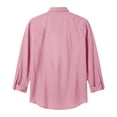 thumbnail image 5 of Men's Casual Stylish Short Sleeve Button-Up Solid Shirt Cotton Beach Shirts V-Neck Casual Button T-shirt Pink XL, 5 of 5