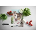 thumbnail image 2 of Carolines Treasures PPP3009LCB Australian Shepherd Scarlet Glass Cutting Board Large, 12H x 16W, multicolor, 2 of 2