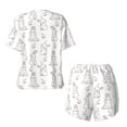 thumbnail image 2 of Sigee Bunny And Bird for Sleepwear Casual Pjs with Pockets Women's Pajamas Sets Shorts 2 Piece Short Sleeve Lounge Sets, 2 of 9