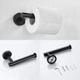 thumbnail image 4 of Tcbosik 3 PCS Bathroom Hardware Set, Matte Black Stainless Steel Bathroom Accessories, Including 11.8" Towel Bar, Toilet Paper Holder, 1 Robe Towel Hook, 4 of 7