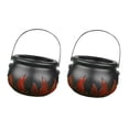 thumbnail image 4 of VERDANVERSE 2PCS Small Cauldron Plastic Candy Pot Black Red, 4 of 8