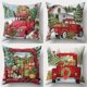 thumbnail image 2 of Funda de almohada con temática navideña, regalo de Año Nuevo, funda de almohada con diseño de árbol de Navidad y coche, decoración de la habitación del hogar, funda de cojín para sofá y sala de estar, 2 of 4