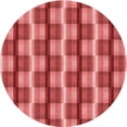 thumbnail image 1 of Ahgly Company Tapis d'Intérieur Rond Lavable en Machine Rouge Transitionnel, 5 Pieds Rond, 1 of 7