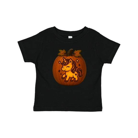 Inktastic Halloween Unicorn Pumpkin Girls Baby T-Shirt