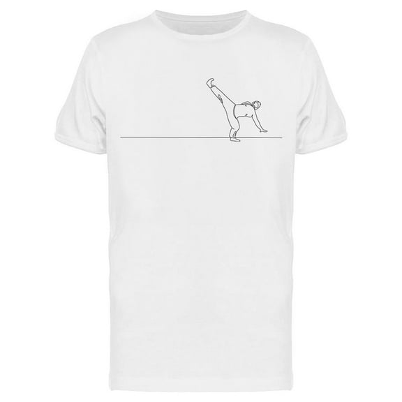 Capoeira Single Art Line T-Shirt Men -Image by Shutterstock, Male 3X-Large