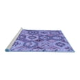 thumbnail image 2 of Ahgly Company Machine Washable Indoor Square Southwestern Blue Country Area Rugs, 4' Square, 2 of 4