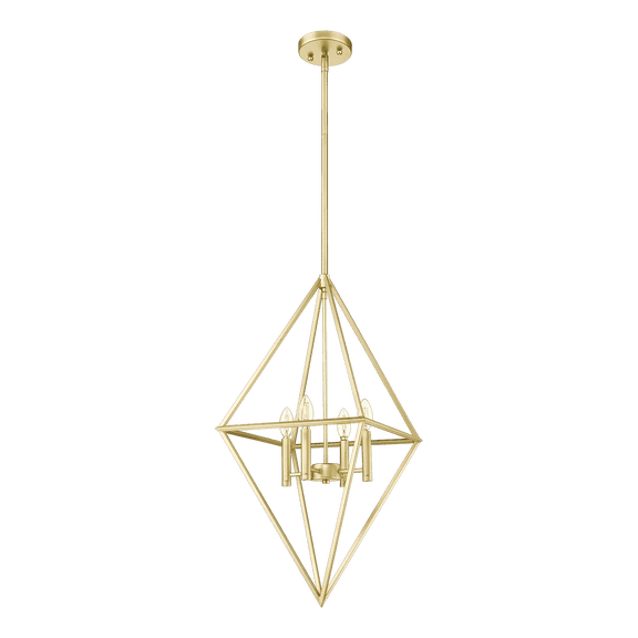 Vivio Lighting Gomez Modern Champagne Gold 4-Light Triangle Pendant Light