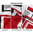 thumbnail image 5 of Red Kitchen Sheer Curtain Tiers and Valances Set of 3PC - Artistic and Fashionable Decor for Black Abstract Kitchen Windows, 5 of 6