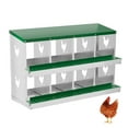 thumbnail image 1 of Chicken Nesting Box with Roll Out Egg Tray, Galvanized Steel Rustproof Laying Boxes for Hens, Chickens & Ducks, Ventilated & Easy-Clean Design, 1 of 8