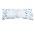 thumbnail image 3 of Veranda Blue Watercolor Damask 100% Cotton Standard Pillow Sham 20" x 26", 3 of 5