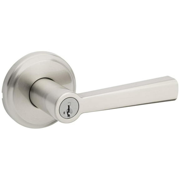 Kwikset 740Tdl-S Trafford Single Cylinder Keyed Entry Door Lever Set - Nickel