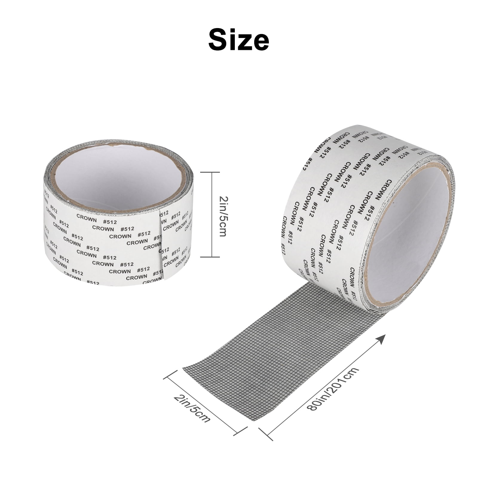 TSV Window Screen Patch Repair Kit Tape, Strong Adhesive & Waterproof Fiberglass Covering Wire Mesh Repair Patch Tool, for Window Screen and Screen Door Tears Holes Screen, 5*200cm/2*78.7in