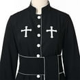 thumbnail image 4 of Gothic Style Priest For Minister Robe Halloween Party Outfit With Stand Collar And Cassock, 4 of 7