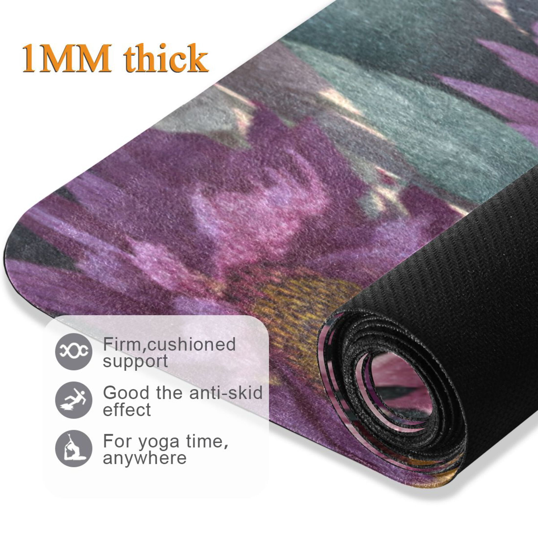 BZSMCE Yoga Mat Women Fitness Mat Majestic Sunflower Bloom Pattern