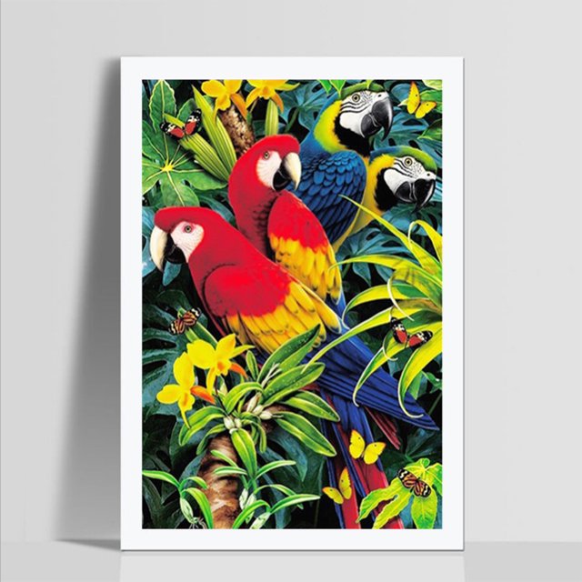Cuadros Decorativos 5D bricolaje completo taladro diamante pintura loros punto de cruz bordado Kit Deco Ndcxsfigh Nuevos Originales