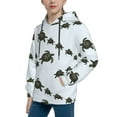 thumbnail image 2 of Haiem Sea Turtle Pattern Boys Hoodie, Youth Pullover Hooded Sweatshirt, Kangaroo Pocket Hoodie for Kids Girls -X-Large, 2 of 6