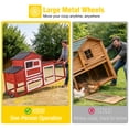 thumbnail image 3 of Aivituvin Mobile Chicken Coop with Wheels, suitable for 4-6 chickens, ducks and rabbits. Expandable backyard cage with run, 2 predator-proof nesting boxes, pull-out cleaning tray and leak-resistant a, 3 of 7