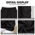 thumbnail image 6 of Hsovts Baggy Cargo Sweatpants for Men Plus Size Drawstring Waist Joggers with Pockets Open Bottom Athletic Sweat Pants Black 4xL, 6 of 8