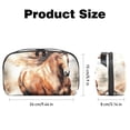thumbnail image 5 of Horse Oxford Fabric Waterproof Portable Hard Drive Bag and Case with Cord Storage and Travel Charger Organizer for Electronic Devices - 5.9x9.44x3.14 in, 5 of 6