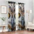 thumbnail image 6 of Owl Head Blackout Curtain Panels Drapes Privacy Assured with Light Filtering Curtains for Living room Bedroom Bathroom Window, 6 of 6