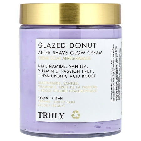 Truly Beauty Glazed Donut After Shave Glow Cream, 6 fl oz (180 ml)
