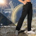 thumbnail image 6 of FEN AI Womens Black Cotton Cargo Pants with 7 Pockets, Outdoor Work Pant for Women Casual Streetwear Work Trousers (No Belt), 6 of 10