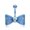 Blue/Clear, variant on Colored Mesh Bow-Tie Ribbon 14G Colorline Steel Belly Button Ring, Pink/Clear