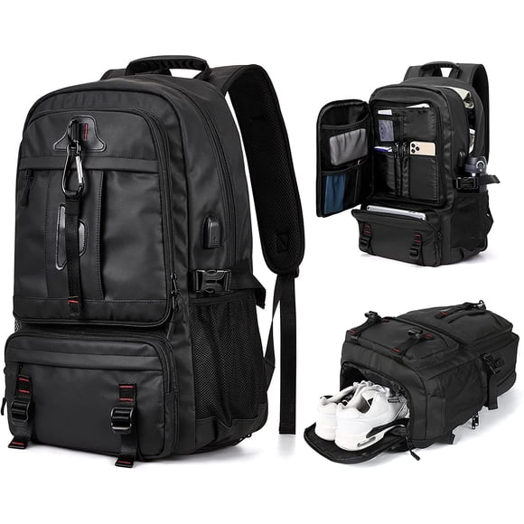 Sac à Dos de Voyage pour Femmes Hommes Sac à Dos de Randonnée Imperméable Sac de Sport de Plein Air Sac à Dos Décontracté pour Ordinateur Portable 17 Pouces
