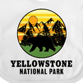 thumbnail image 4 of Inktastic Yellowstone National Park with Bear Mountains and Trees Cricle Boys or Girls Baby Bib, 4 of 4