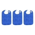 thumbnail image 3 of Esquirla 3Pcs Adult Bibs Machine Washable Reusable Adjustable for Seniors Elderly Men blue, 3 of 8