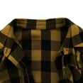 thumbnail image 7 of Womens Flannel Plaid Shirt Shackets Mid Length Pocketed Button Up Casual Lightweight Fall Spring Jacket Blouses (S, Yellow), 7 of 7