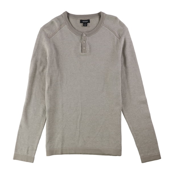 Camiseta Henley texturizada Alfani para hombre beige pequeña