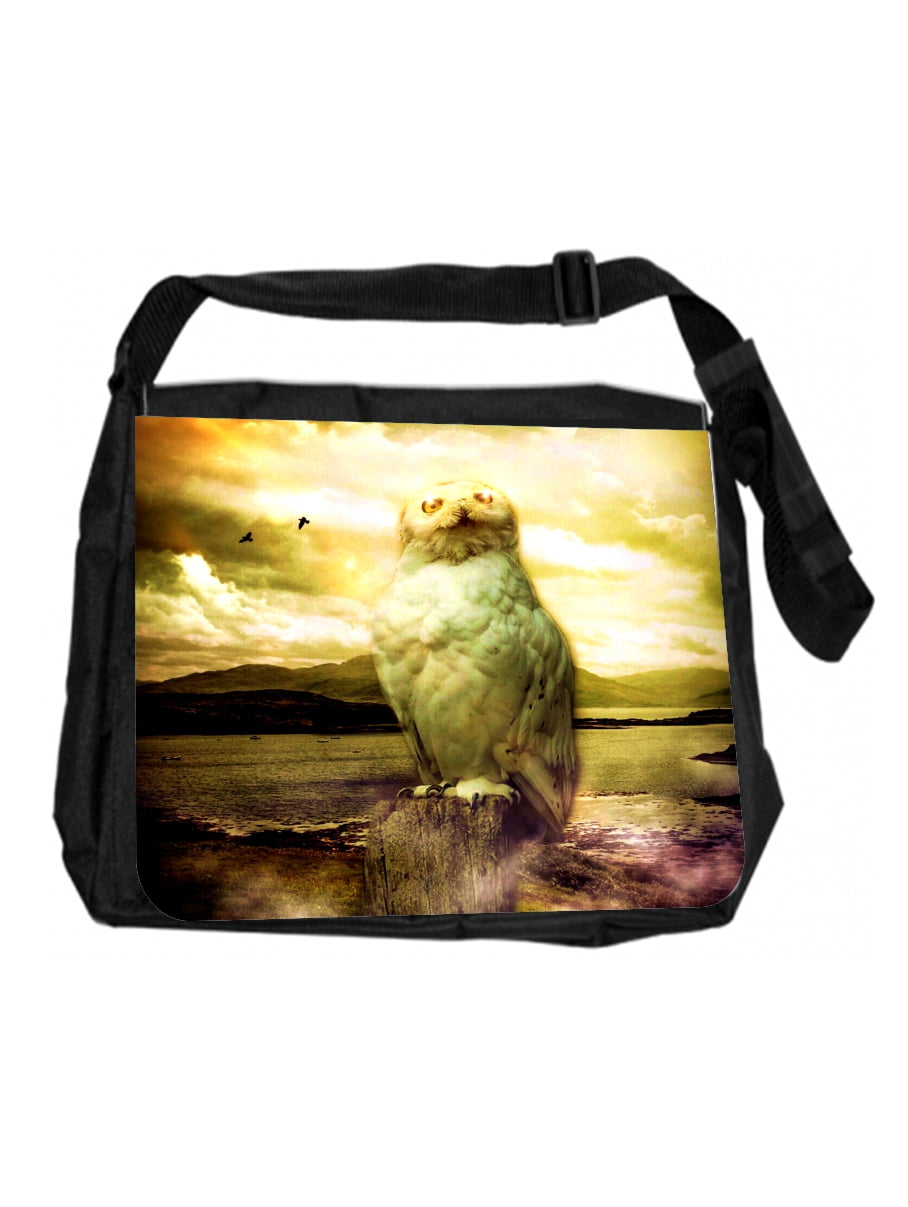 Owl Face Briefcase Protective Bag Laptop Shoulder Bag 15.6 Inch