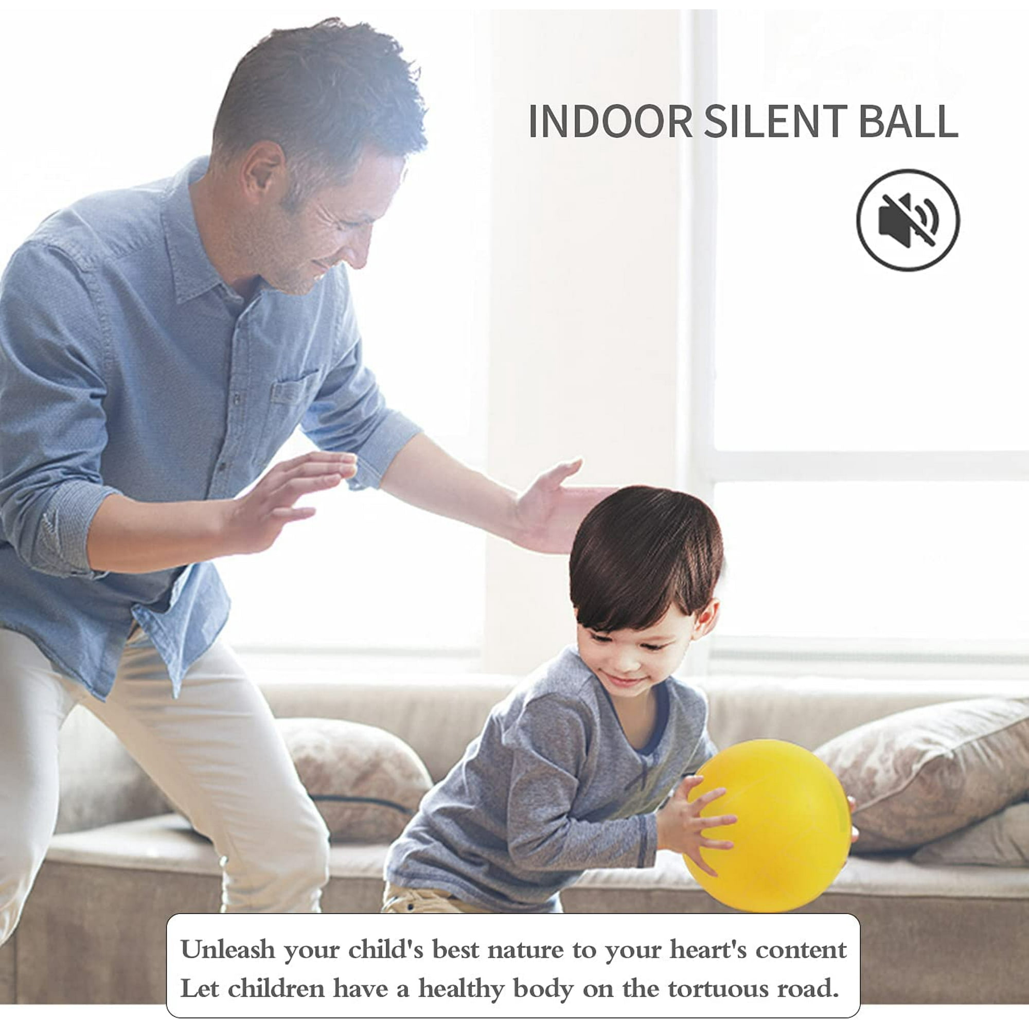 Balle en mousse haute densité non revêtue de 17,8 cm – Balle de sport en  mousse pour enfants – Balle silencieuse en mousse douce, légère et facile à  saisir pour les jeunes