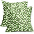thumbnail image 1 of Fundas de almohada Aytipun con estampado de leopardo verde lima, 60 x 60 cm, juego de 2, 1 of 8