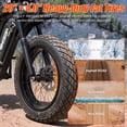 thumbnail image 6 of Electric Mountain Bike for Adults, Class 2 20 MPH, 750W Rated 1500W Peak Motor, 48V 17.5Ah 840Wh Battery, 20 x 4 Fat Tire Ebike, UL2849, Black, 6 of 11