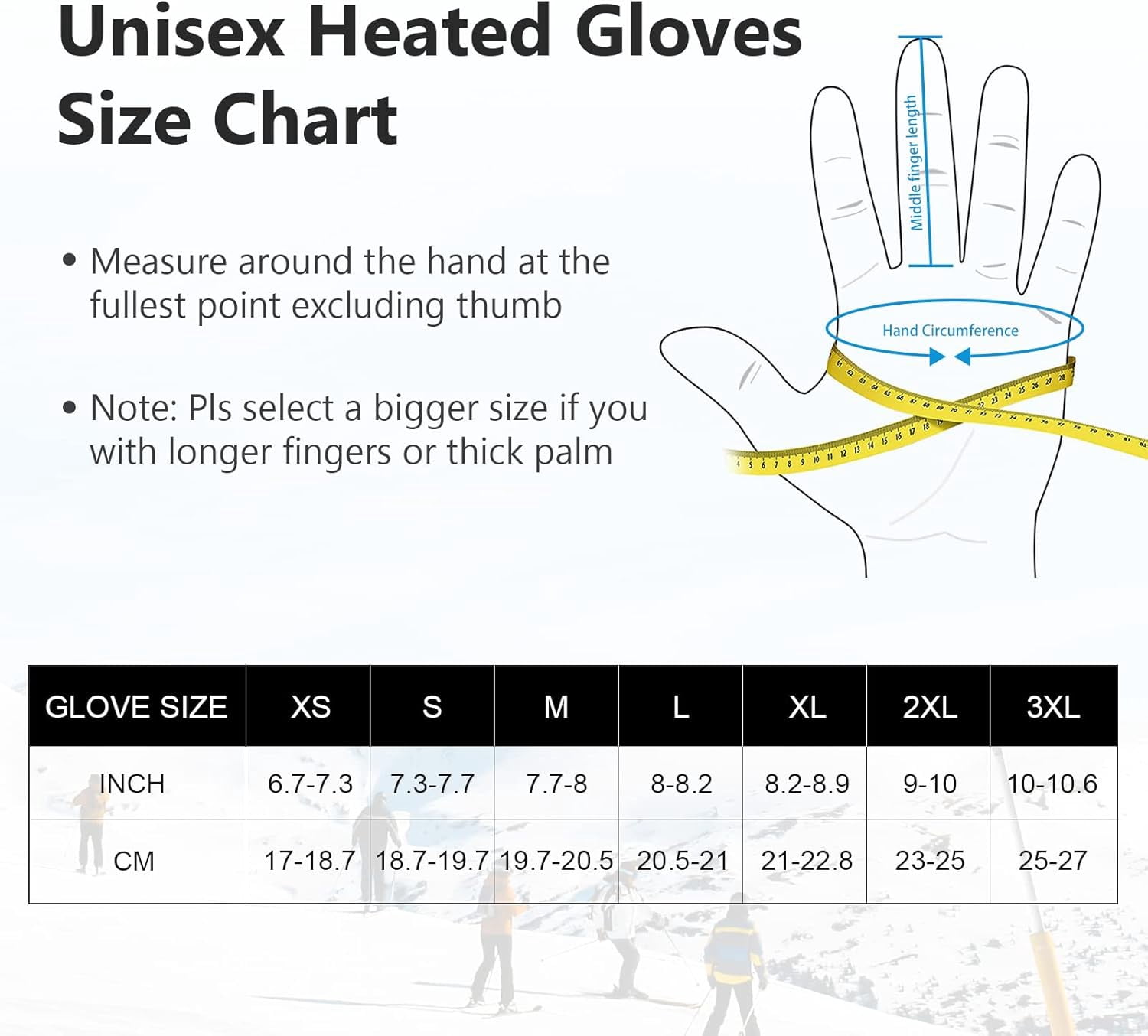 SNOW DEER Heated Gloves Electric Rechargeable - 7.4V Battery Heated Gloves for Men Women,Motorcycle Cycling Riding Hunting Fishing Camping Hiking Snow Ski Mittens Gloves Powered Warmer Gloves