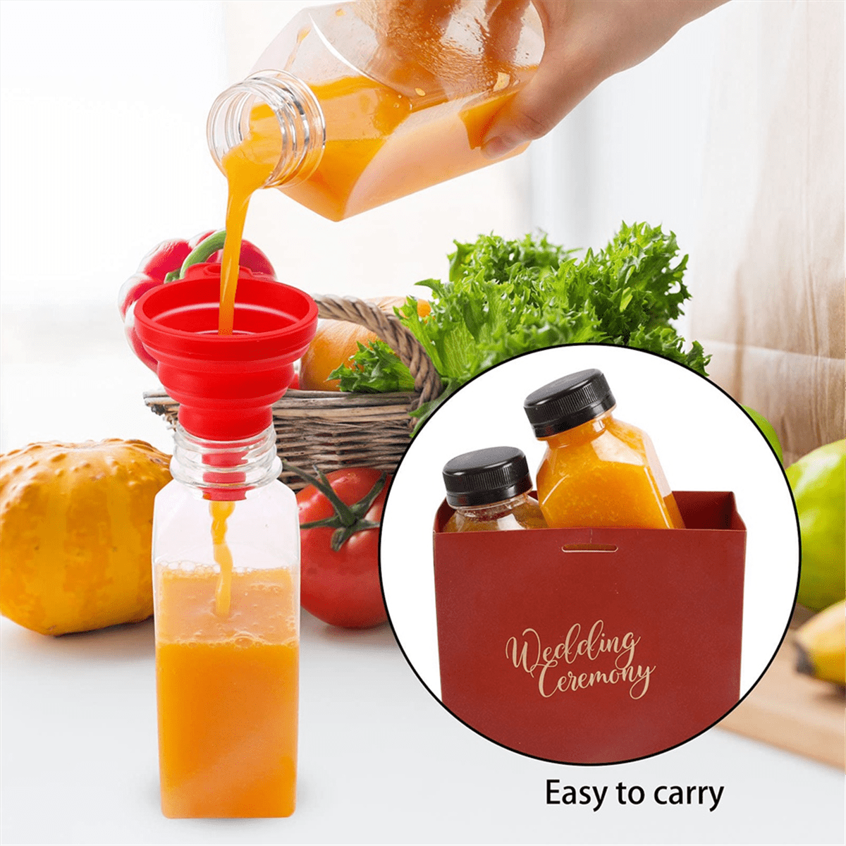 12oz Empty Plastic Juice Bottles with Caps,Reusable Water