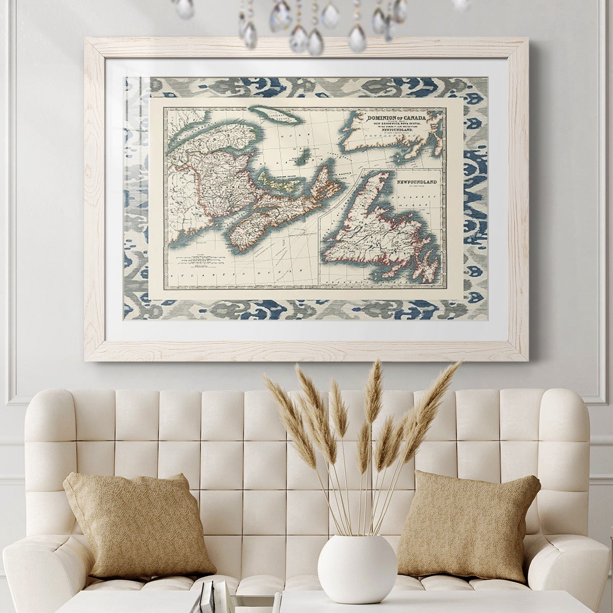 Bordered Map of Canada-Premium Framed Print - Ready to Hang