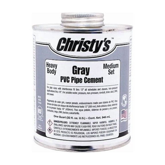 Christys Pipe Cement,Gray,8 oz. RH-BGLV-HP-24