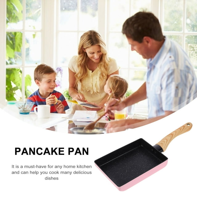 OULII 1Pc Kitchen Frying Pan Aluminum Alloy Nonstick Coating Black with Comfortable Bakelite Handle