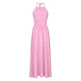 thumbnail image 5 of FcBaudy Robe Sans Manches Col Rond, Robes d'Été pour Femmes, Robes Mode Décontractée Été Sans Manches Col Rond Imprimé Robe à Fermeture Éclair Robe Longue pour Femmes, 5 of 5