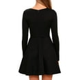 thumbnail image 2 of Jusfitsu Women's Long Sleeve Dress A-Line Skater Dress for Women Wedding Guest Dress, 2 of 6