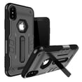 thumbnail image 2 of GPCT iPhone X Case with Built-In Kickstand. Slim, Lightweight, Snap On, Perfect Cutouts [Shock Absorbent] [Dirt/Smudges/Scratch Resistant]– GRAY/BLACK, 2 of 11