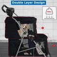 thumbnail image 4 of Dkelincs Double Tier Cat Dog Stroller for 2 Medium Dogs 4 Wheels Folding Breathable Travel Pet Stroller with Removable Pad & Cup Holder, Black, 4 of 7