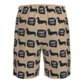 thumbnail image 6 of Wukai Dachshund Dog Woof Print Beach Trunks with Compression Liner Swimsuit Quick Dry Beach Sports Shorts with Pocket-Small, 6 of 8