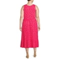 thumbnail image 3 of Terra & Sky Women's Plus Size Belted Knit Tank Dress, 3 of 5